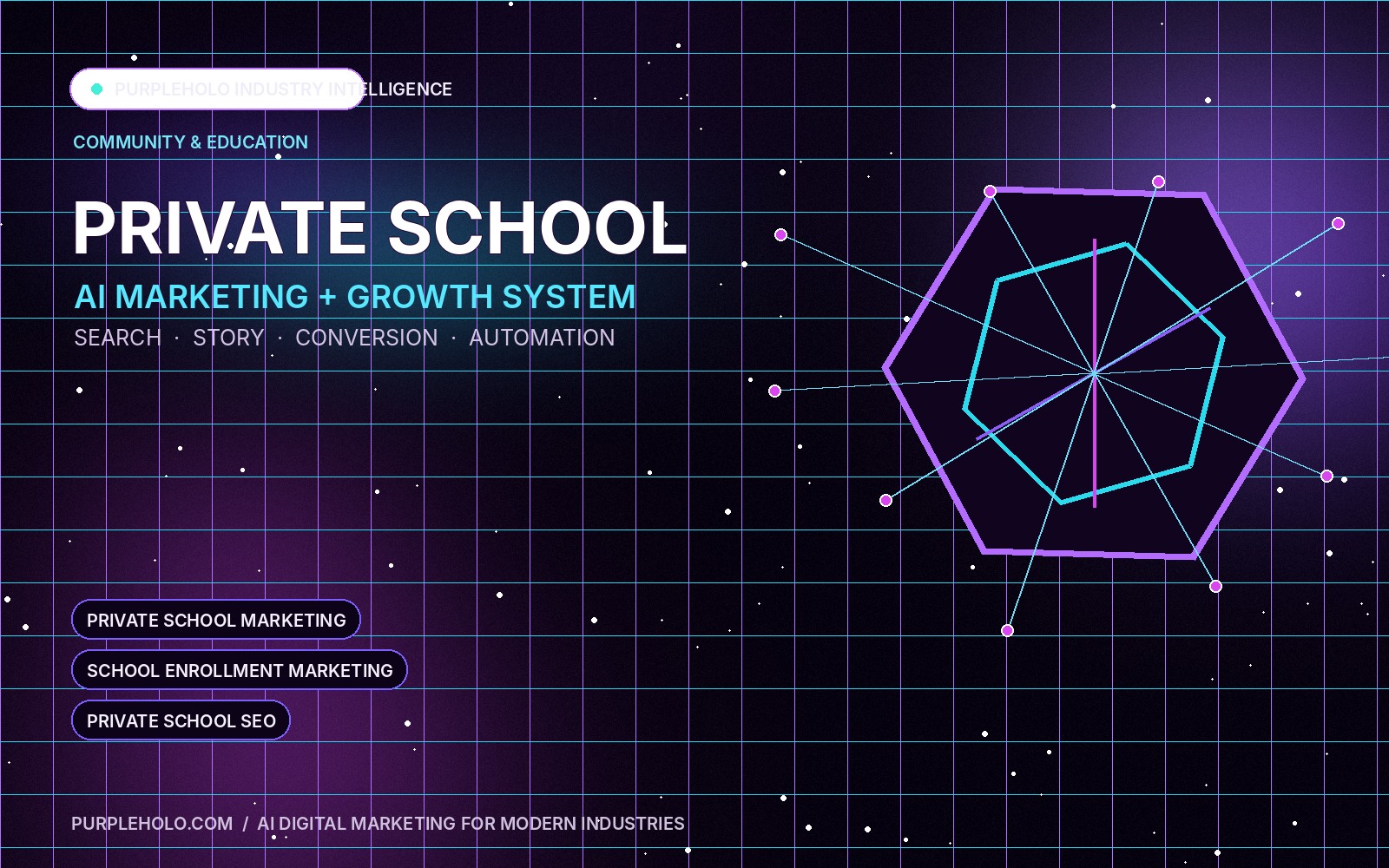 PurpleHolo AI digital marketing strategy for Private School